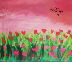 Red Tulips. Unique Art