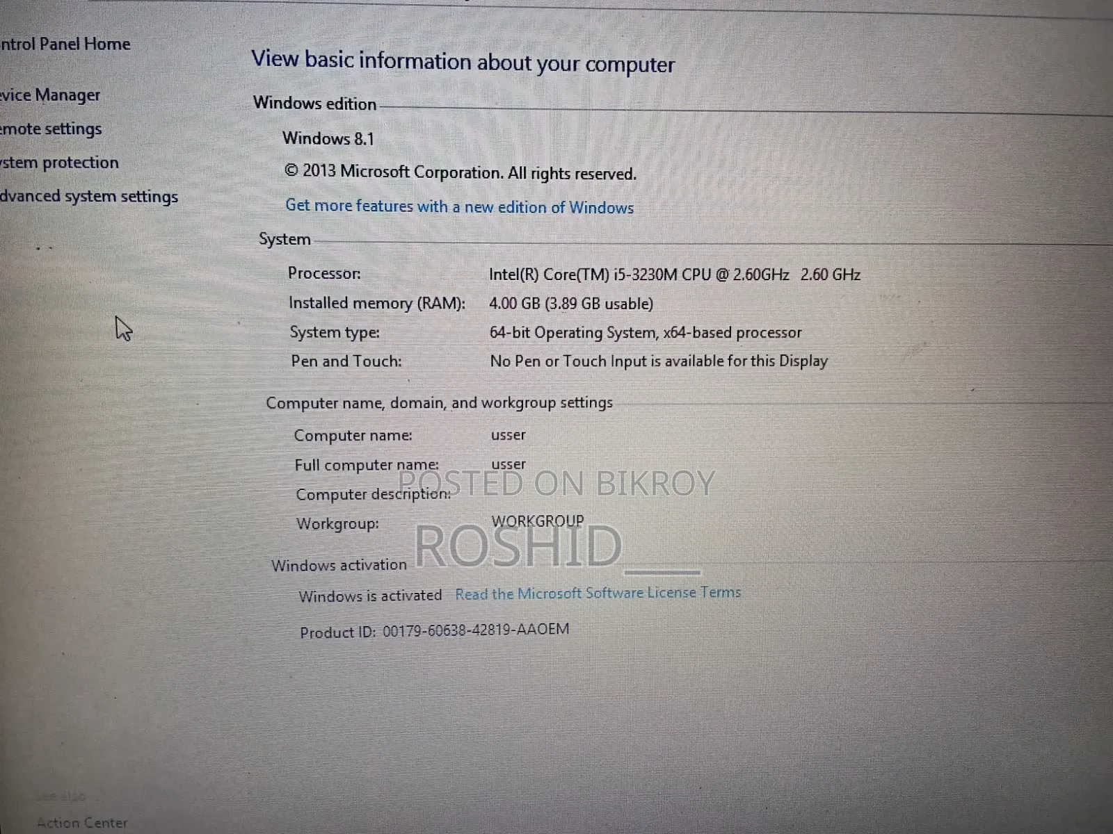 Laptop HP Pavilion G4 4GB Intel Core i5 SSD 128GB