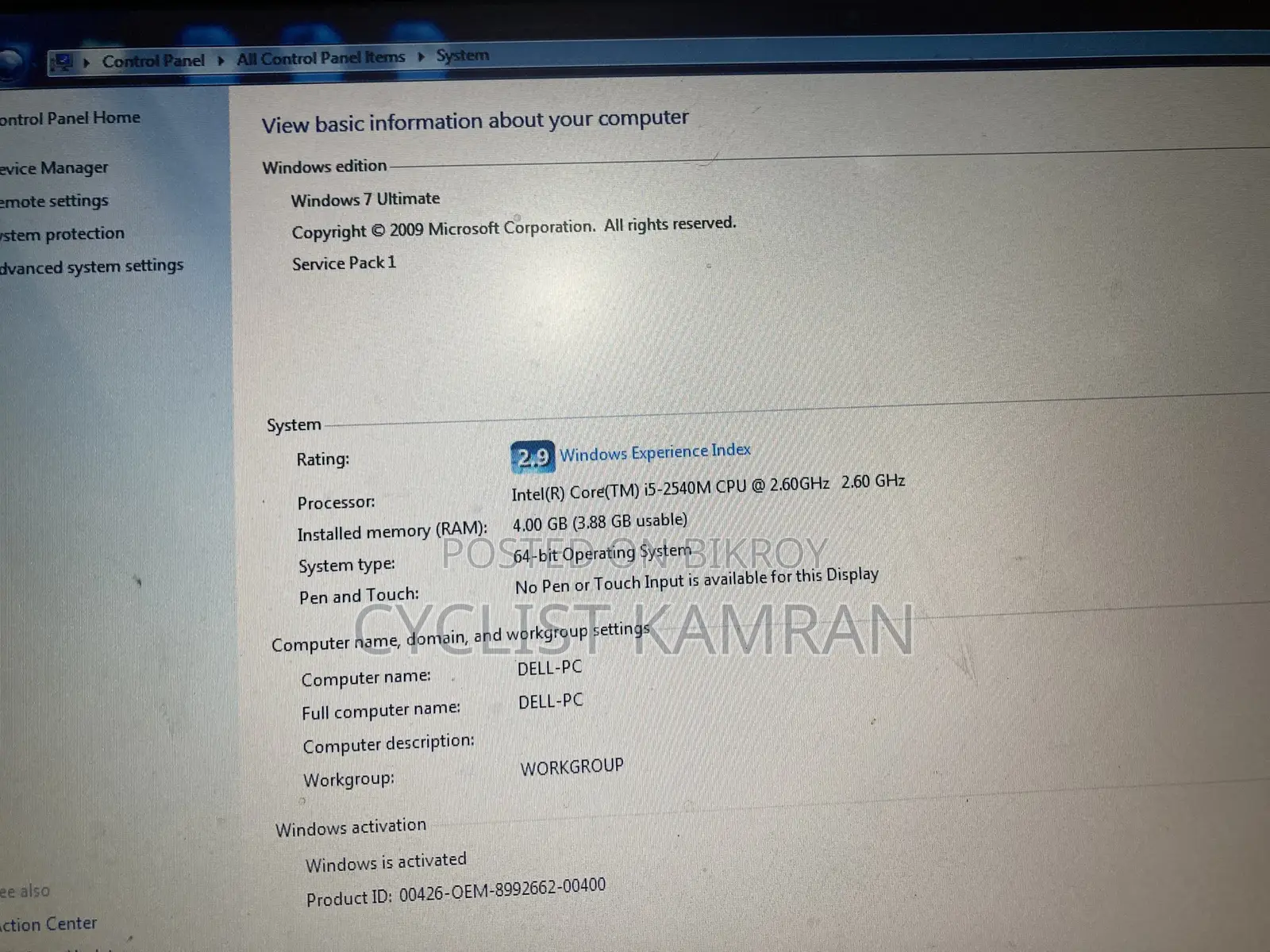 Laptop Dell Latitude E6420 4GB Intel Core i5 HDD 1T