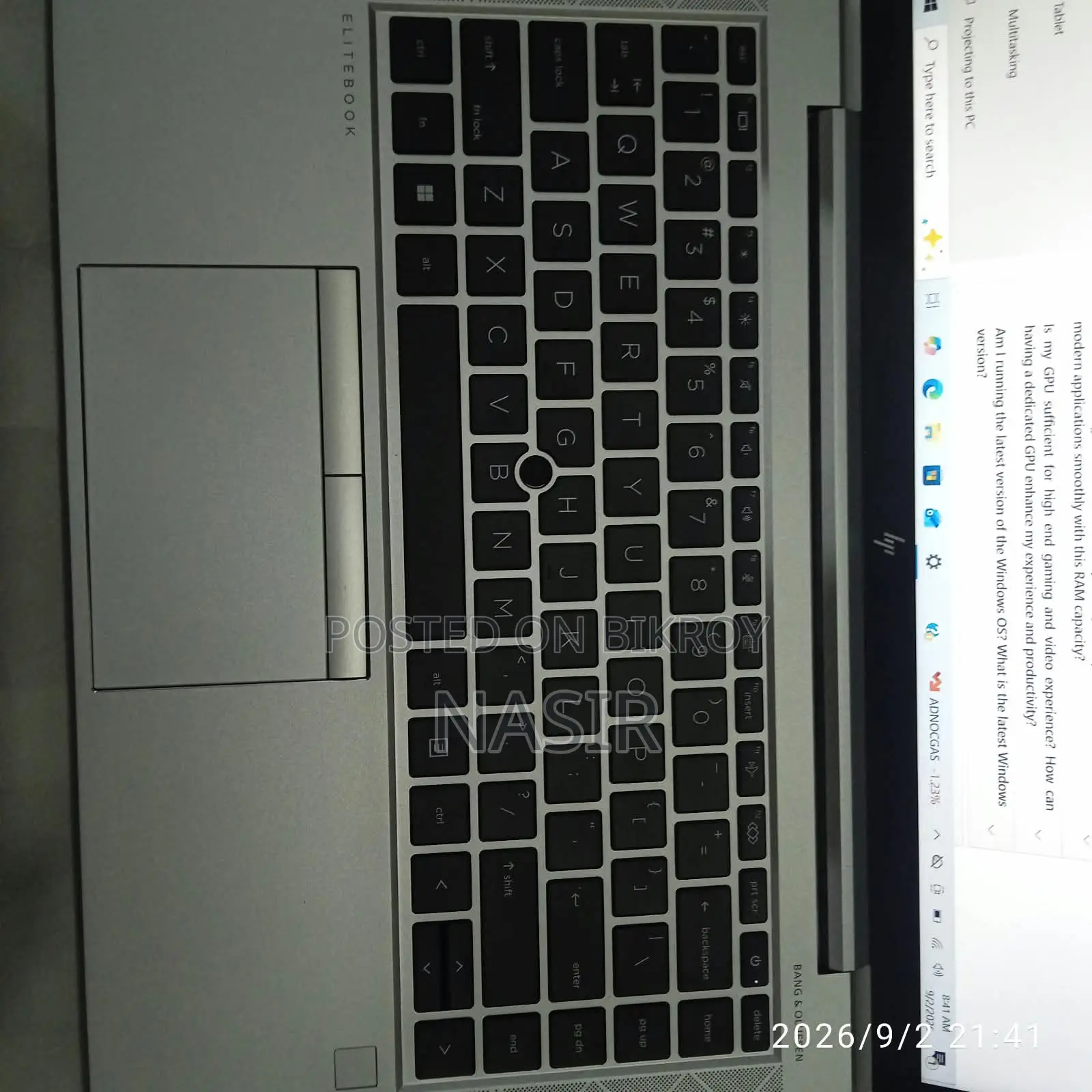 Laptop HP EliteBook 845 G8 8GB AMD Ryzen 3 SSD 256GB