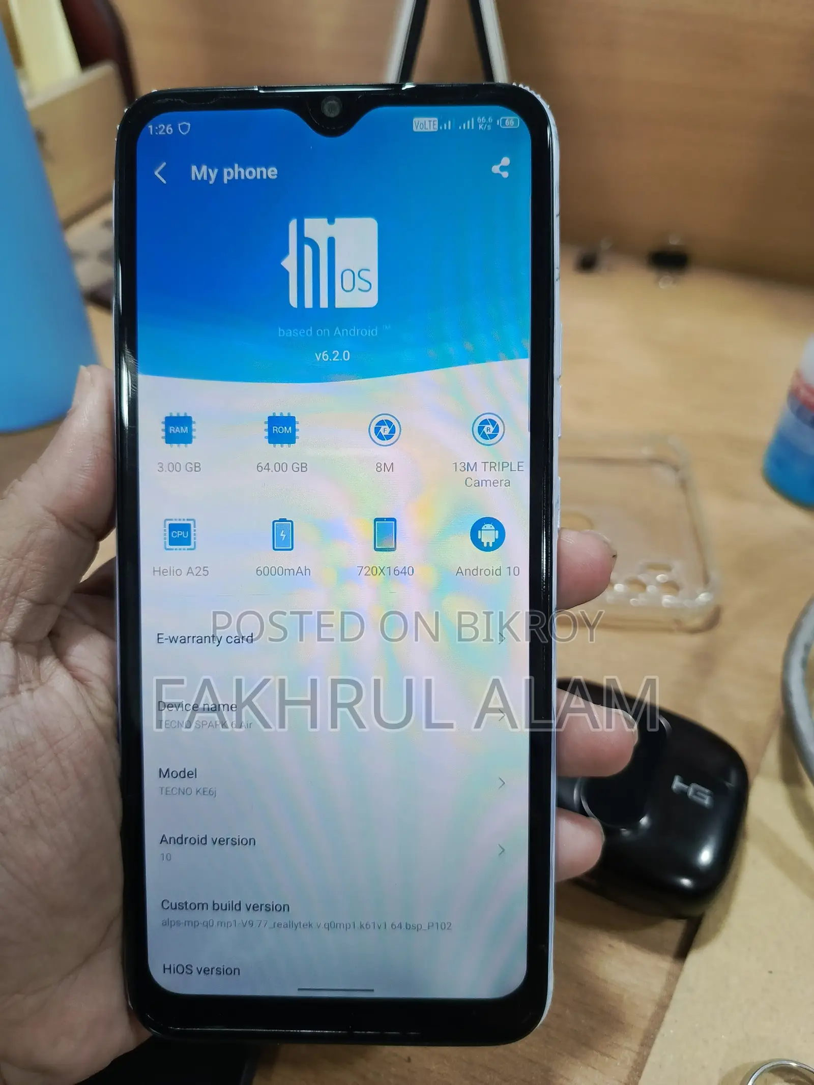 Tecno Spark 6 Air 64 GB White