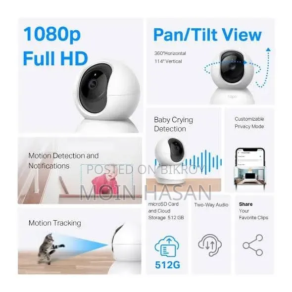 TP-Link Tapo TC70 1080p Full HD Wi-Fi Security Camera (Brand New)