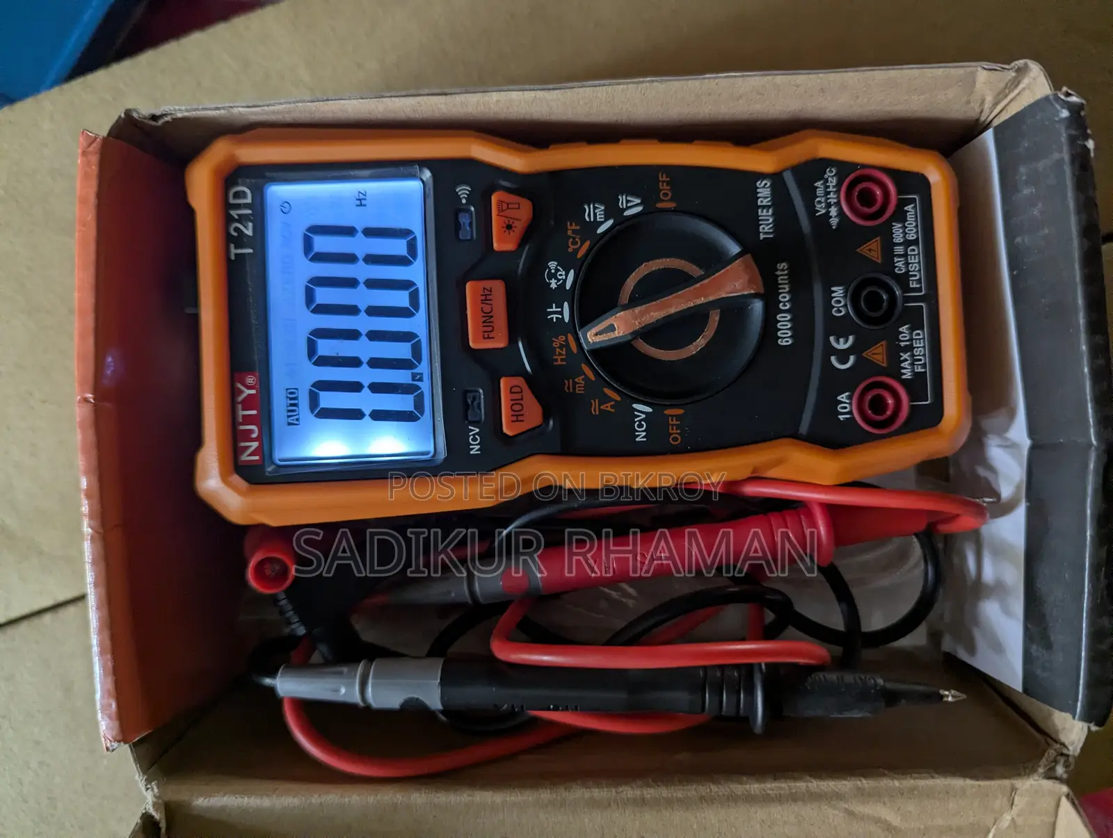NJTY T21D Digital Multimeter | 6000 Counts | True RMS | Brand New