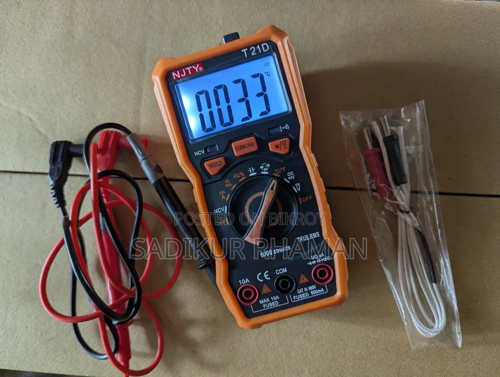 NJTY T21D Digital Multimeter | 6000 Counts | True RMS | Brand New