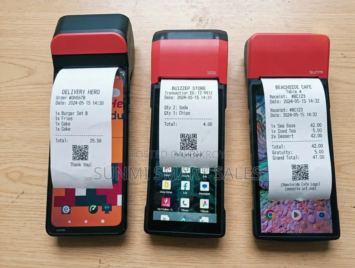 Sunmi POS Machine/Bluetooth Thermal Printer/Restaurant Billing Machine