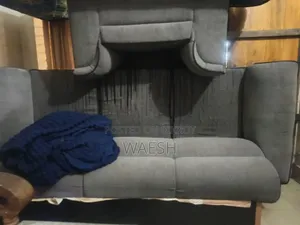 Modern Gray 3+1 Fabric Sofa Set Adjustable Headrests  Free Sofa Cover