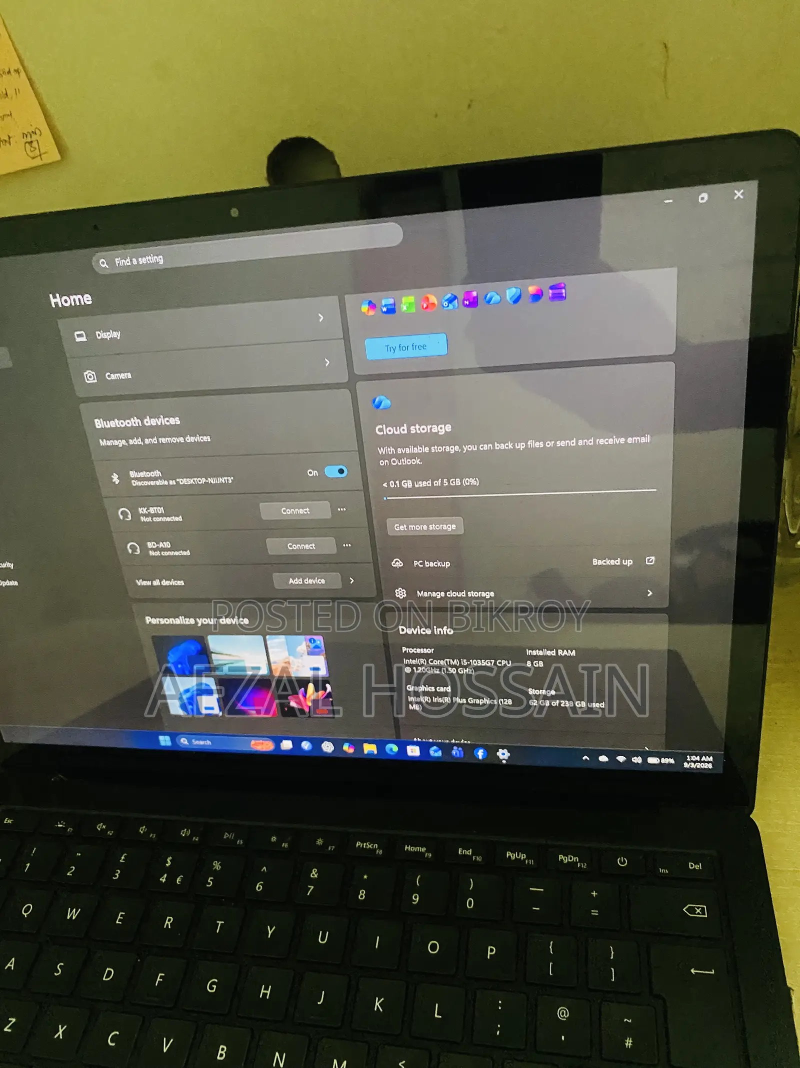 Laptop Microsoft Surface Laptop 3 8GB Intel Core i5 SSD 256GB