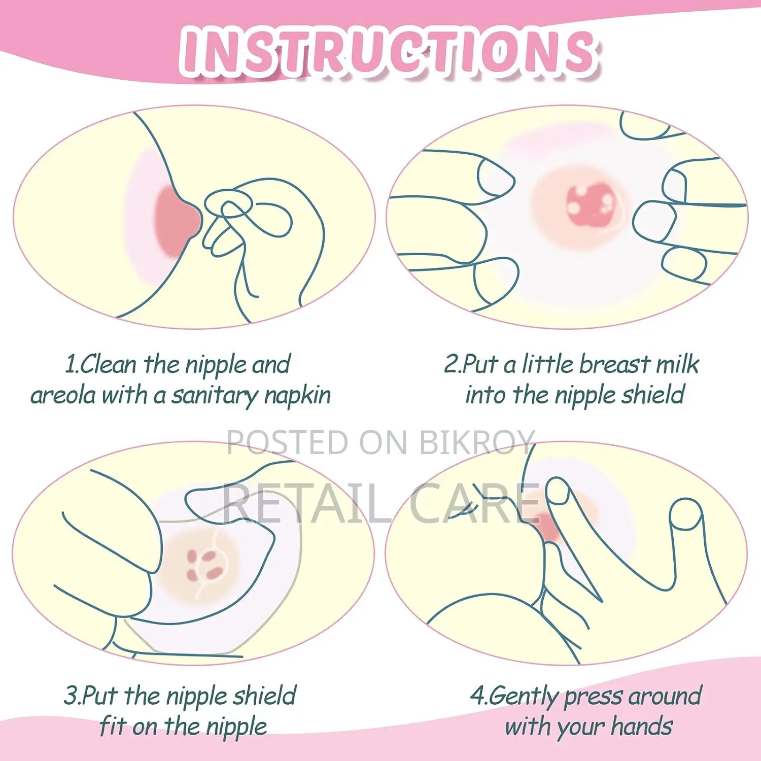 2PCS BPA-Free Silicone Nipple Shields for Comfortable Breastfeeding