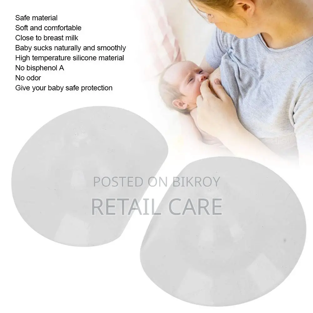 2PCS BPA-Free Silicone Nipple Shields for Comfortable Breastfeeding