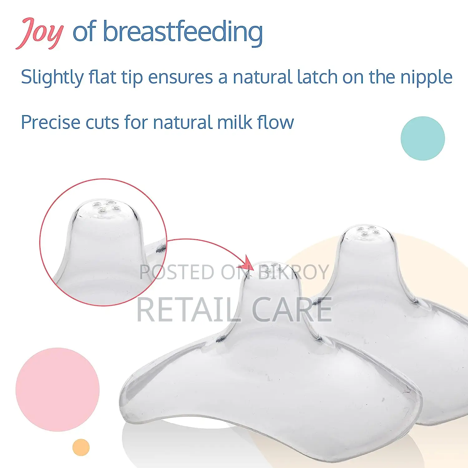 2PCS BPA-Free Silicone Nipple Shields for Comfortable Breastfeeding