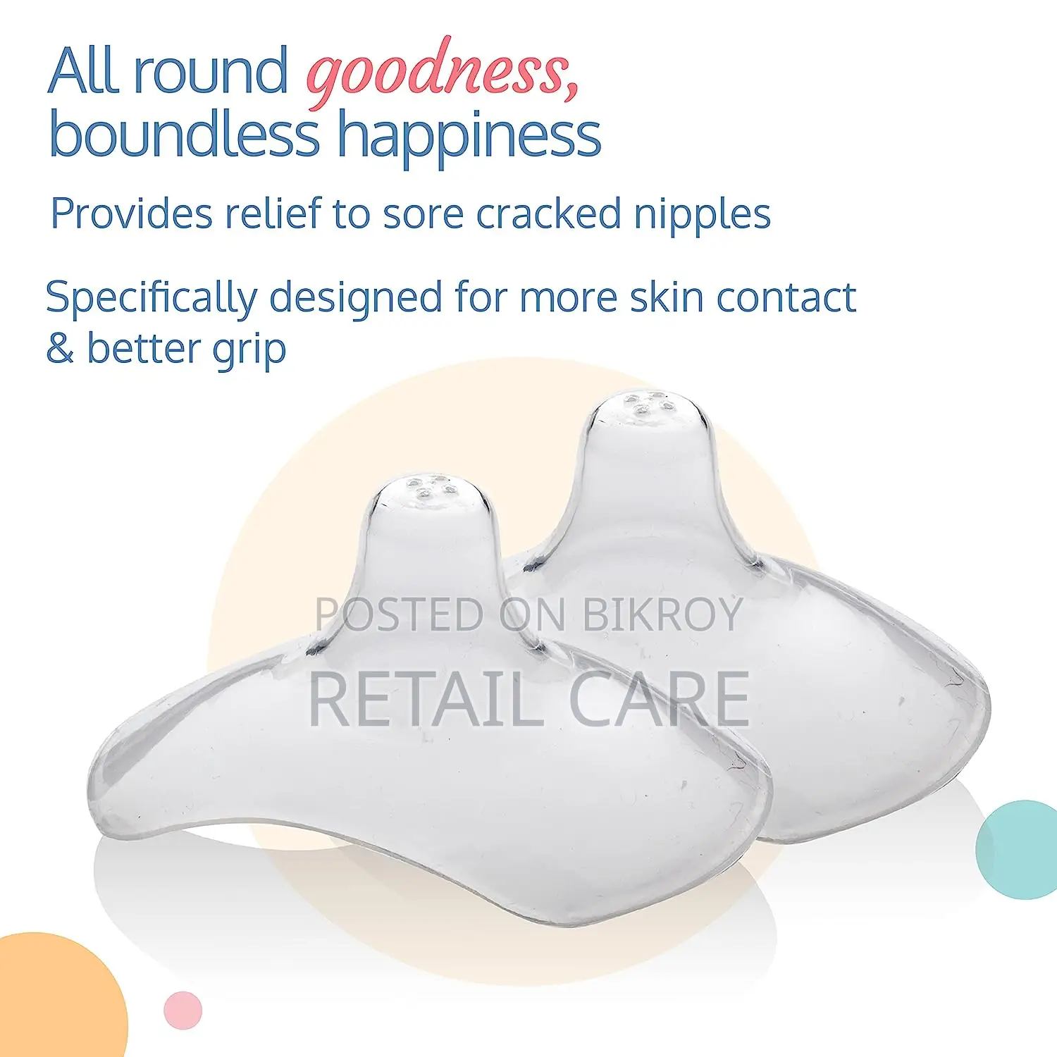 2PCS BPA-Free Silicone Nipple Shields for Comfortable Breastfeeding