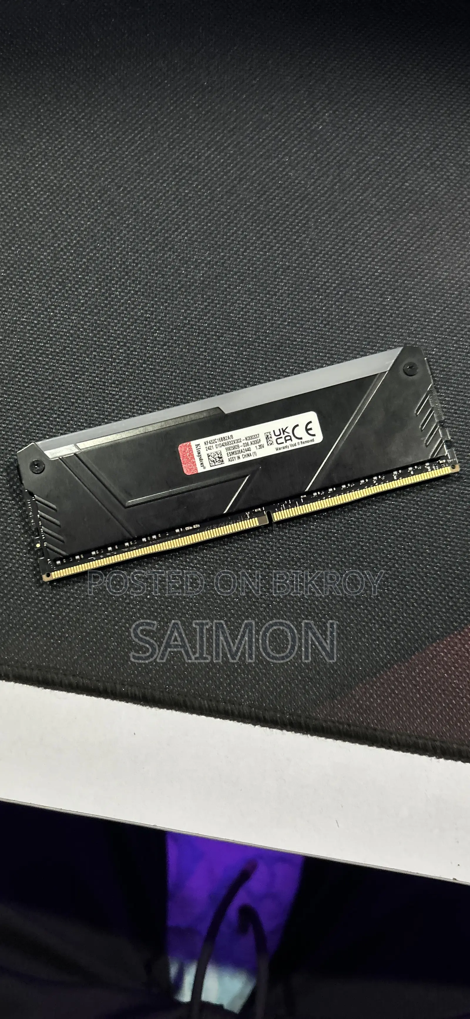 Kingston Fury Beast RGB 16gb (8gb×2) Ddr4 3200mhz Ram