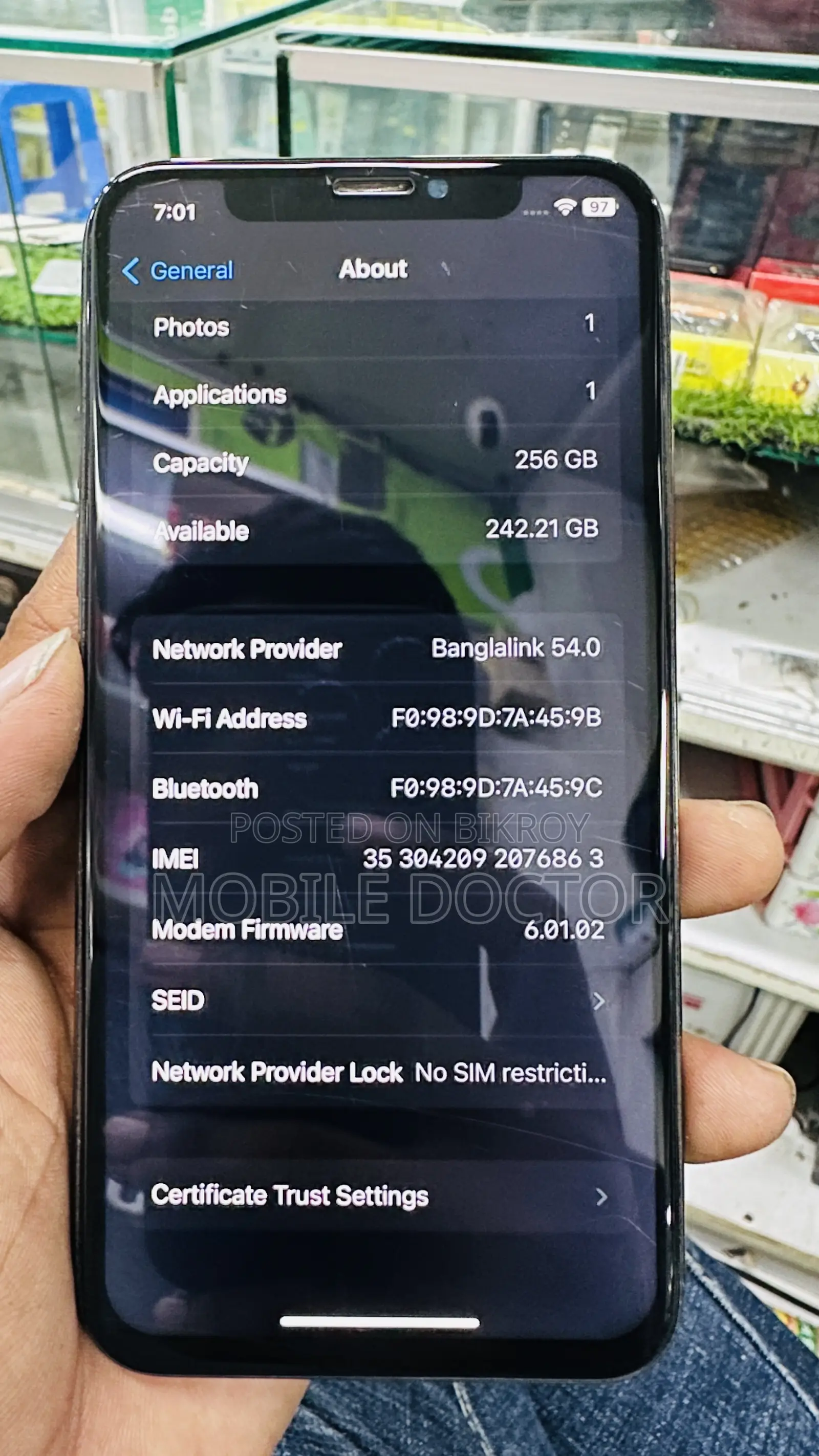 Apple iPhone X 256 GB Black