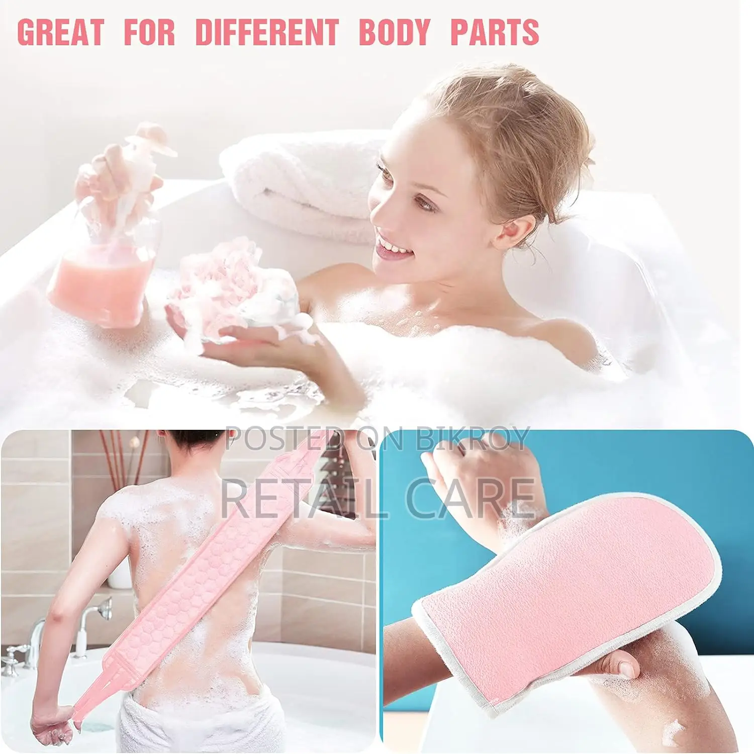 4-in-1 Premium Bath Spa Set Deep Cleaning & Exfoliating Body Care Kit