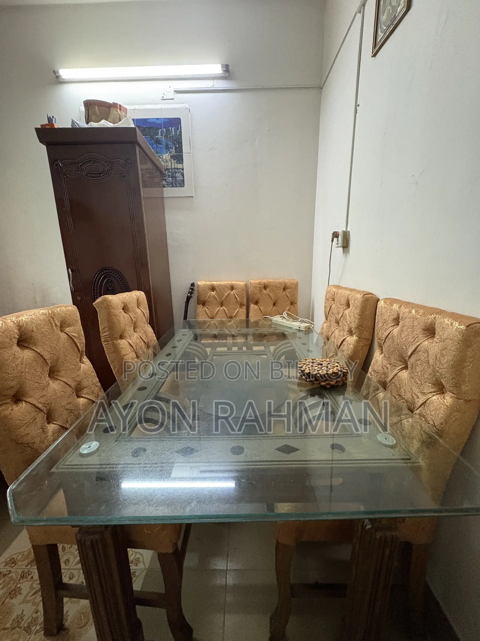 Shegun Kather Dinning Table 6 Chair