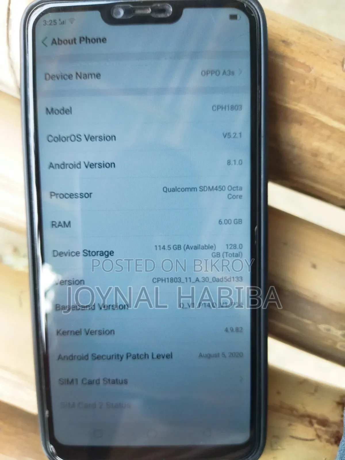 Oppo A3s 256 GB Blue