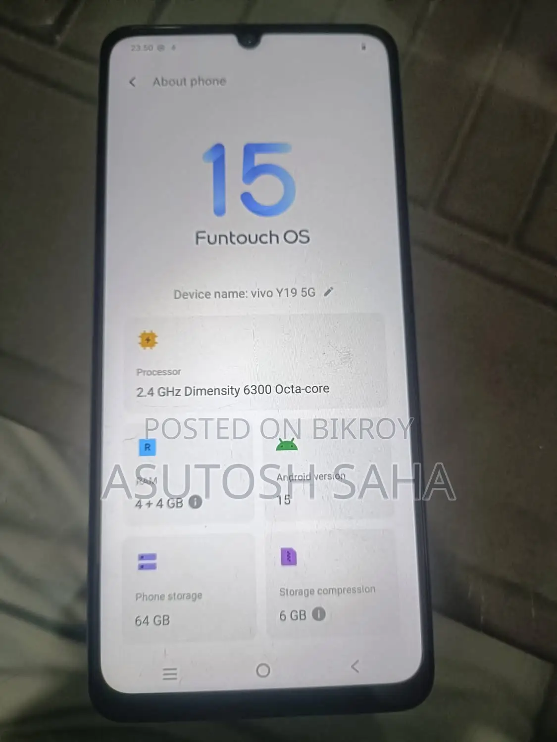 Vivo Y19 128 GB Silver