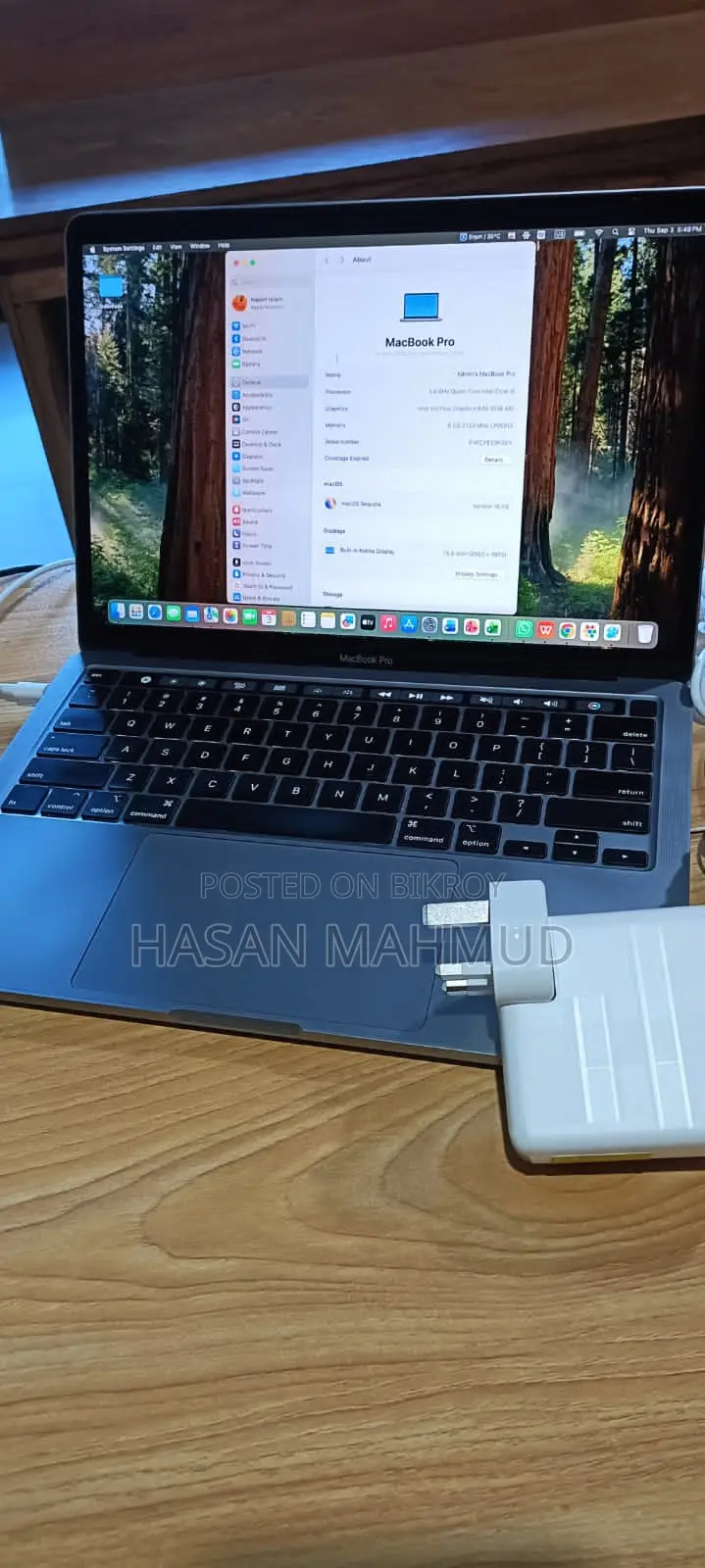Laptop Apple MacBook Pro 8GB Intel Core i5 HDD 250GB