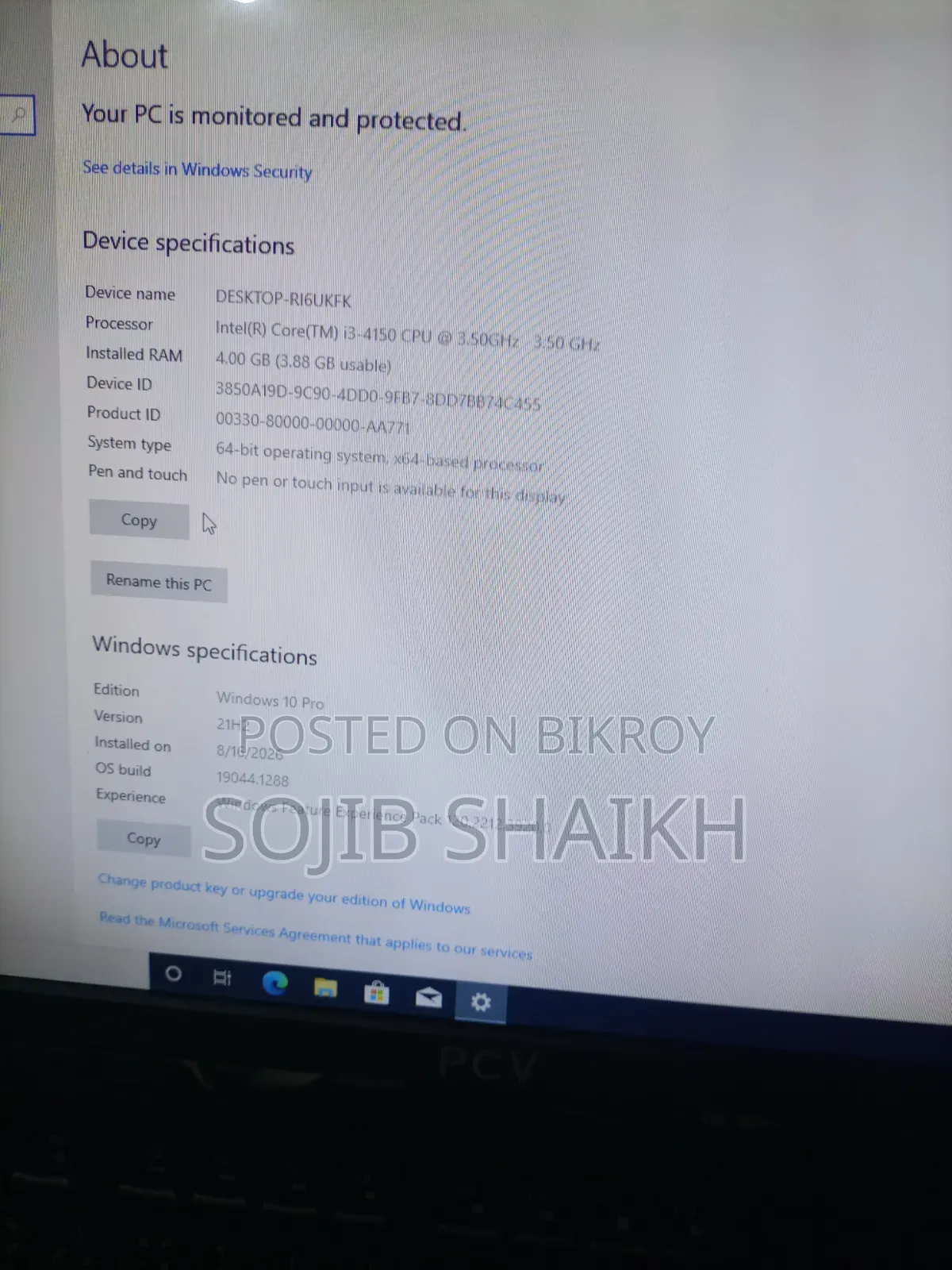Desktop Computer 4GB Intel Core i3 HDD 500GB