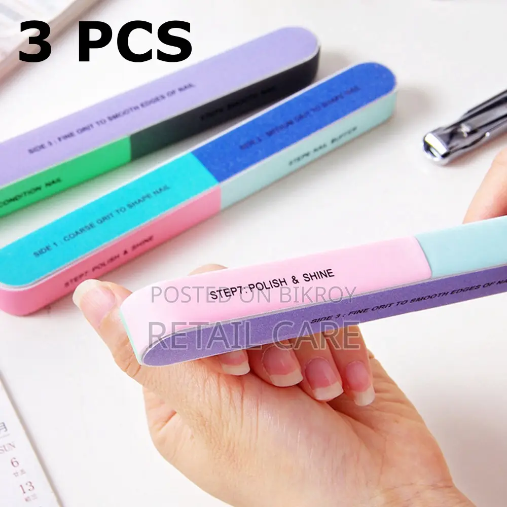 3PCS - 7 Way Nail Filer & Buffer Shaper for Smooth Polished Nails