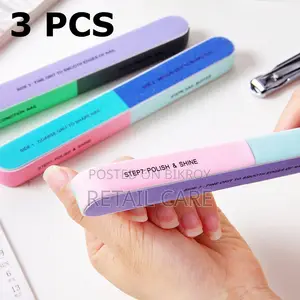3PCS - 7 Way Nail Filer & Buffer Shaper for Smooth Polished Nails
