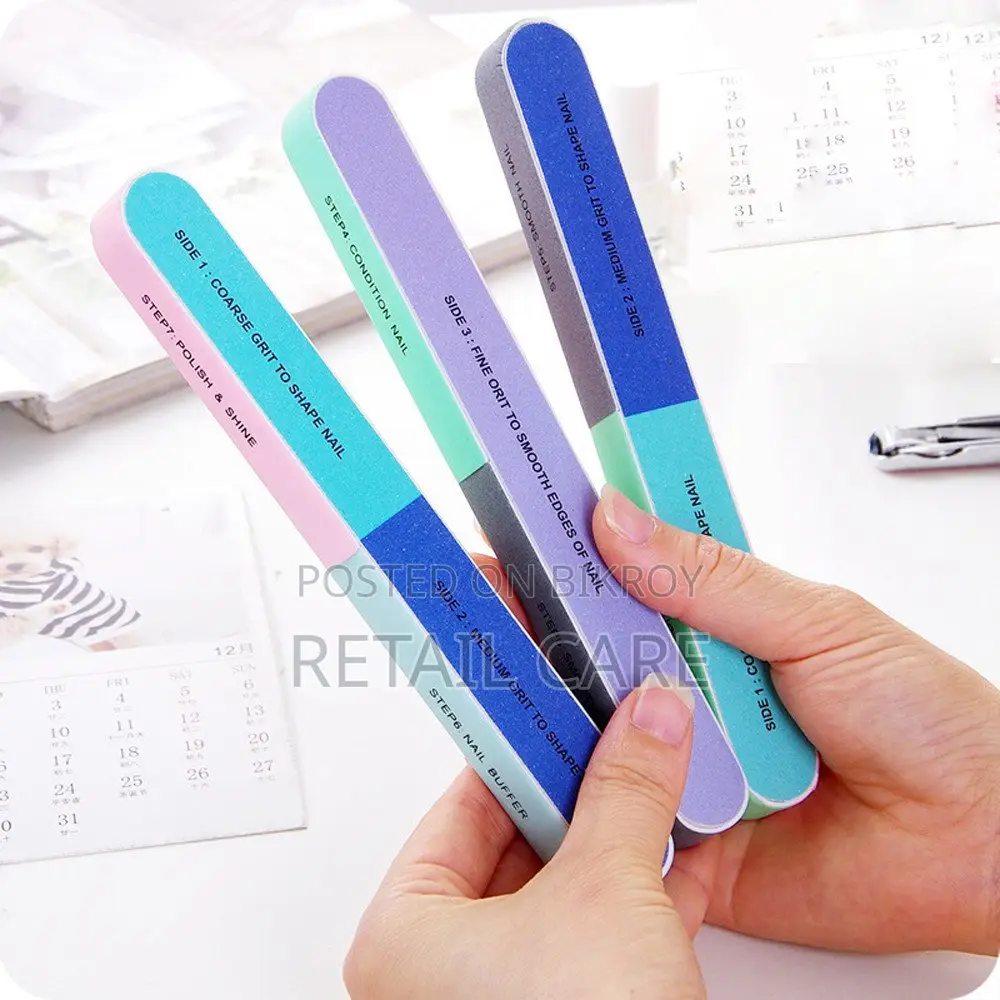 3PCS - 7 Way Nail Filer & Buffer Shaper for Smooth Polished Nails