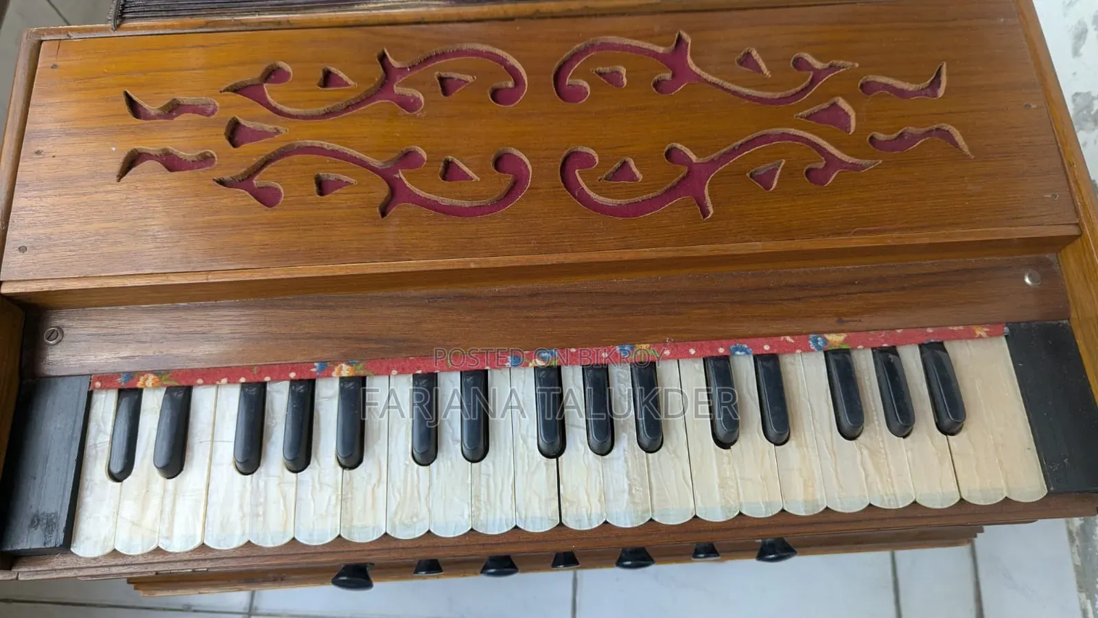 Traditional Handmade Wooden Harmonium for Sale