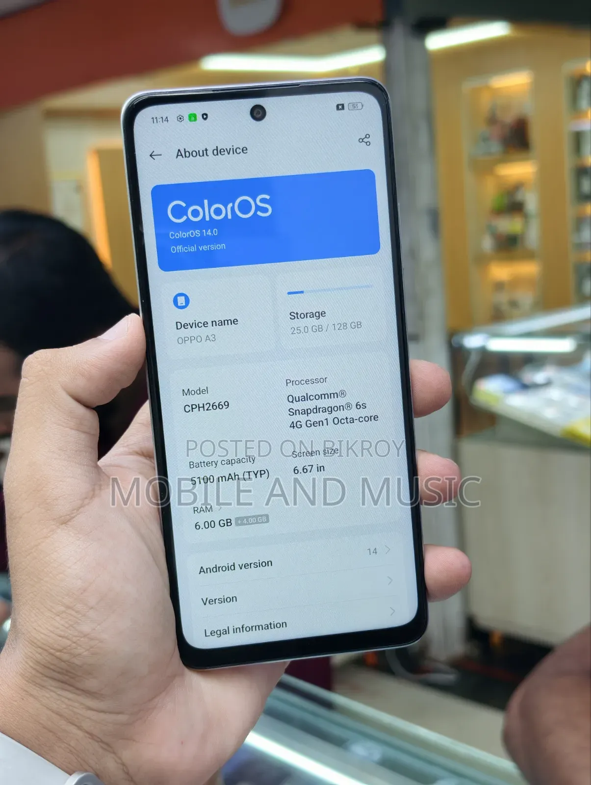 Oppo A3 128 GB White