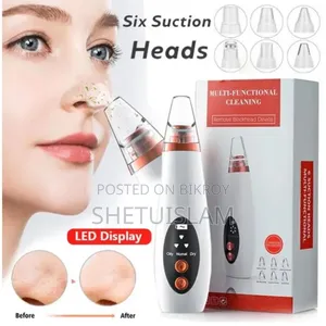 Multi-Functional Blackhead Remover Device With 6 Heads & LED Display