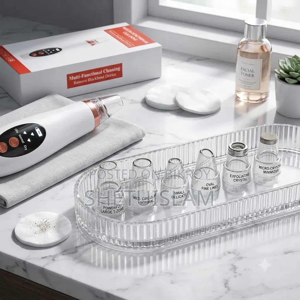 Multi-Functional Blackhead Remover Device With 6 Heads & LED Display