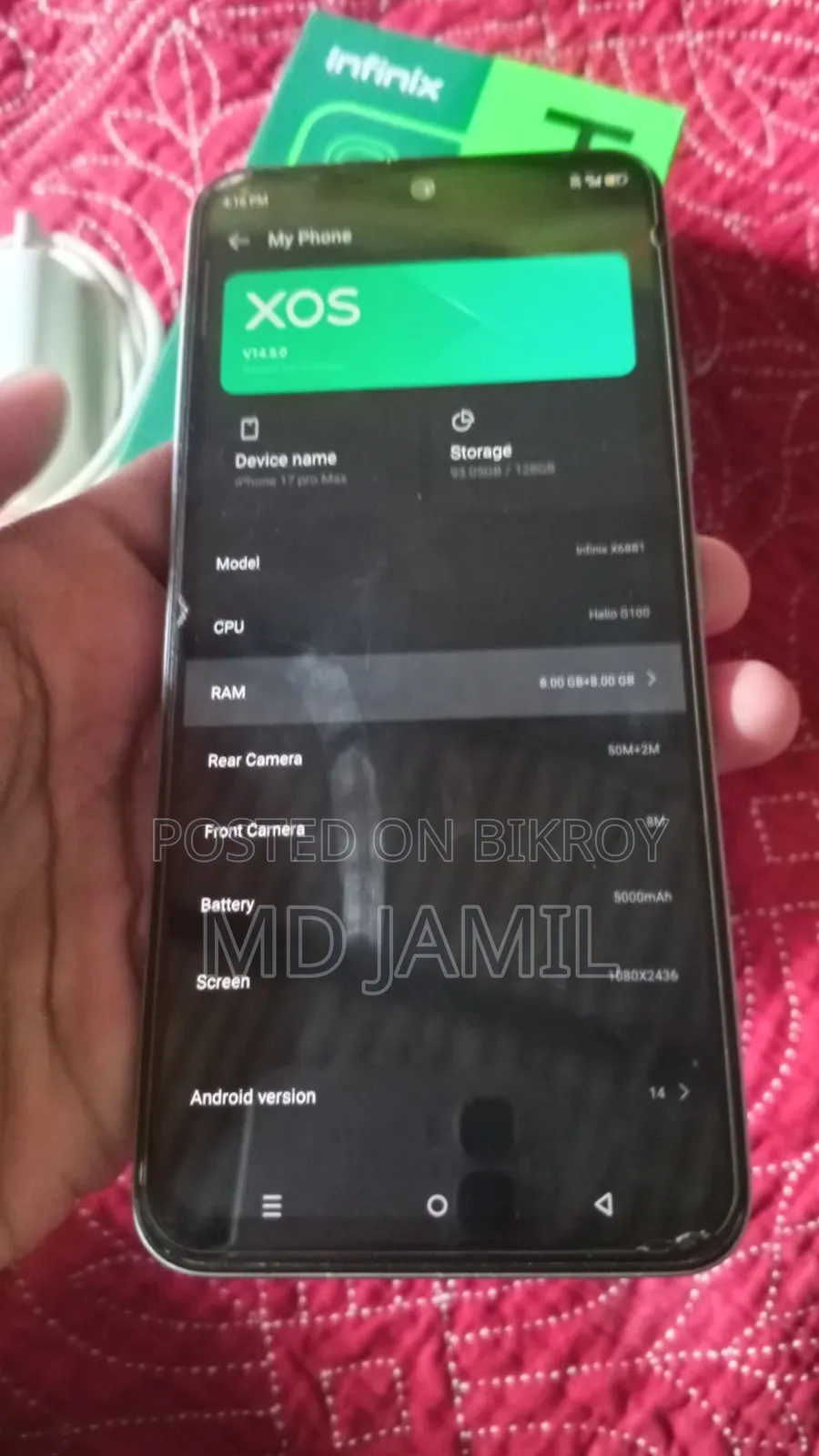 Infinix Hot 50 Pro 256 GB Silver