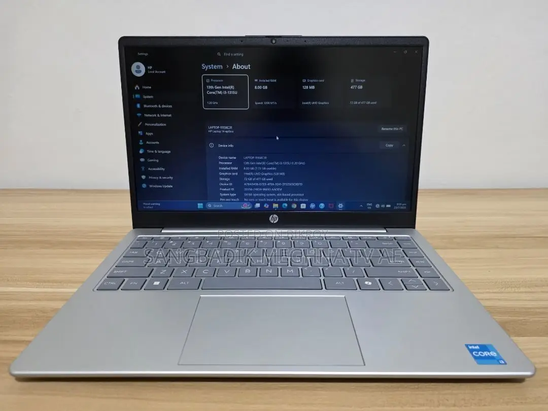 Laptop HP 8GB AMD Ryzen SSD 512GB