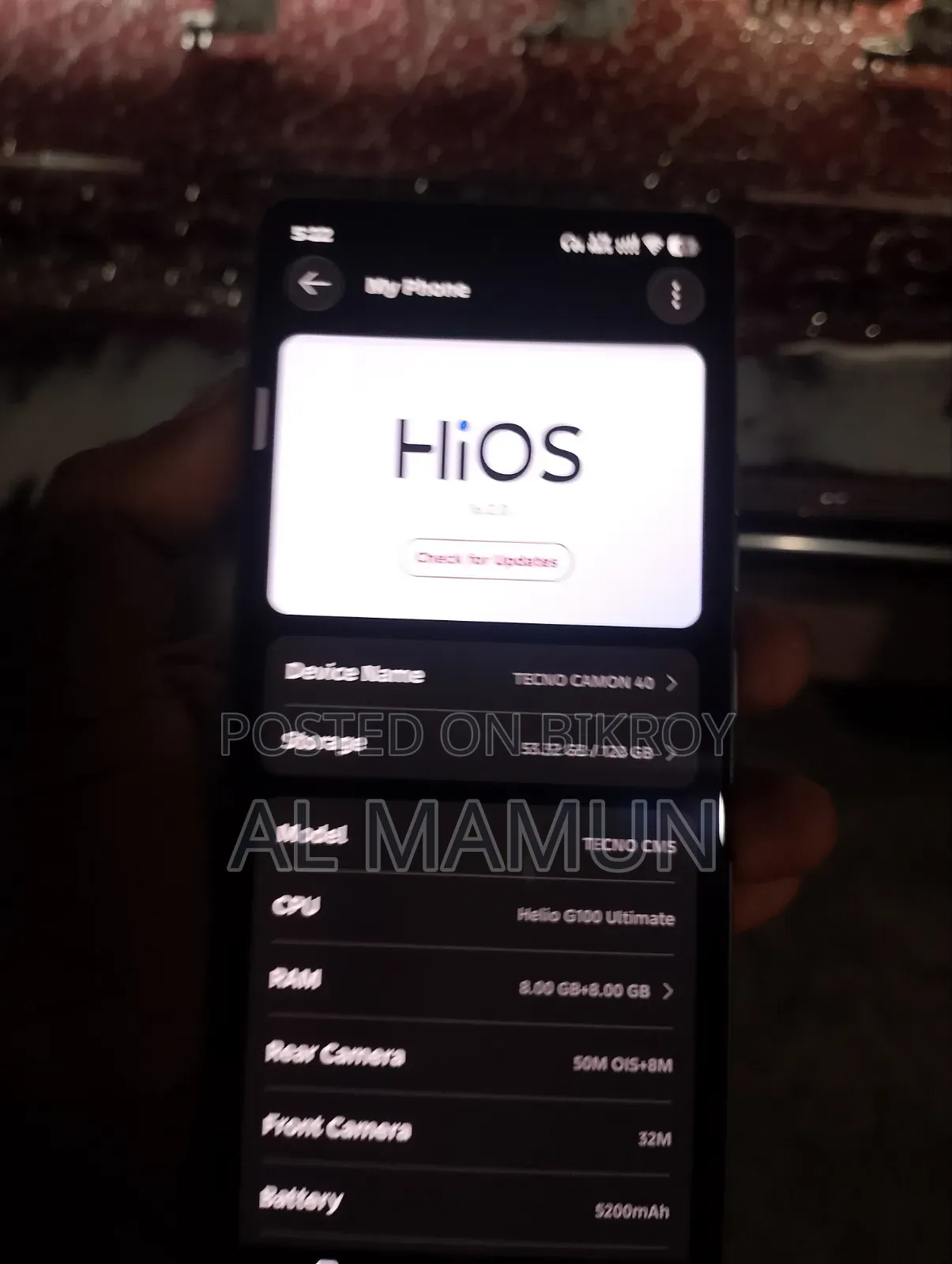 Tecno Camon 40 128 GB Black