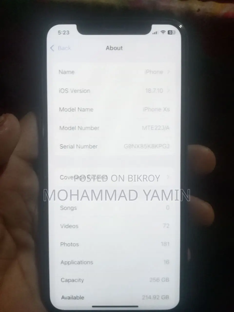 Apple iPhone XS 256 GB Gold