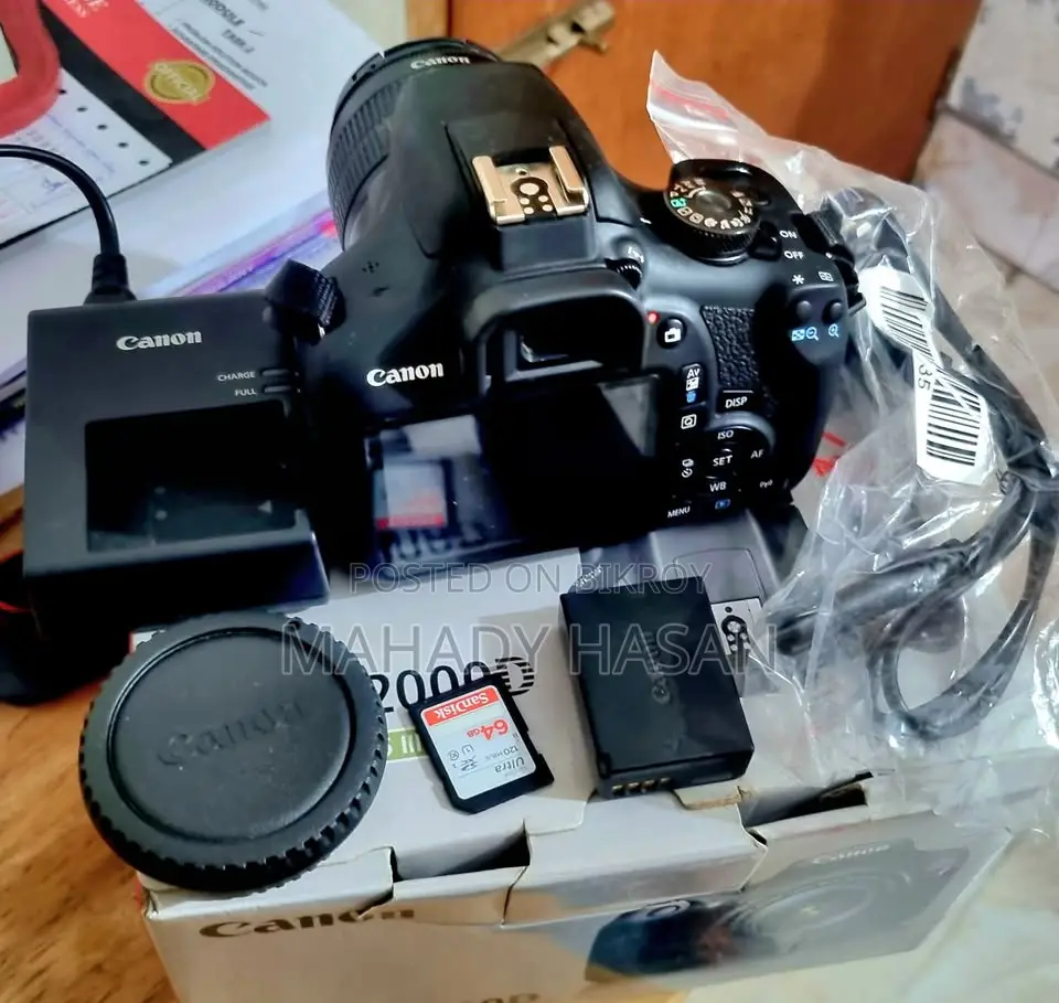 Canon EOS 2000D DSLR Camera With 18-55mm Kit Lens