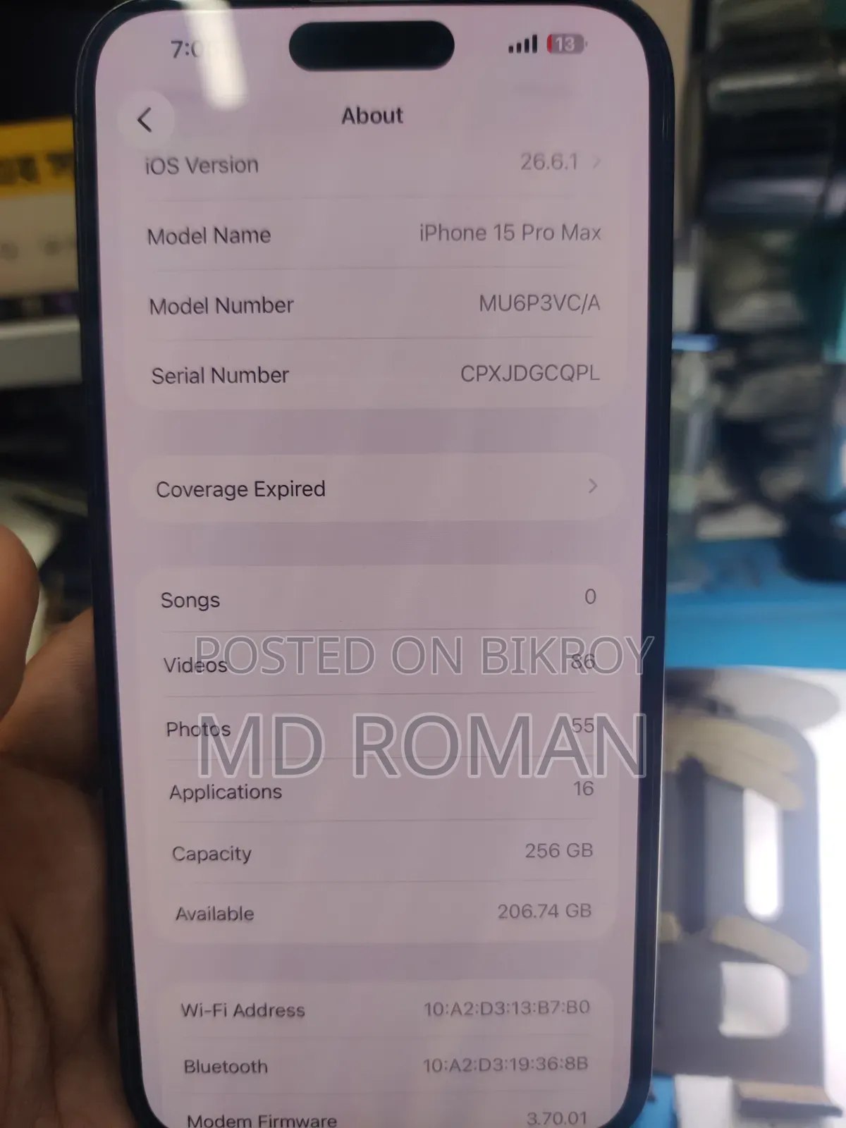 Apple iPhone 15 Pro Max 256 GB Black