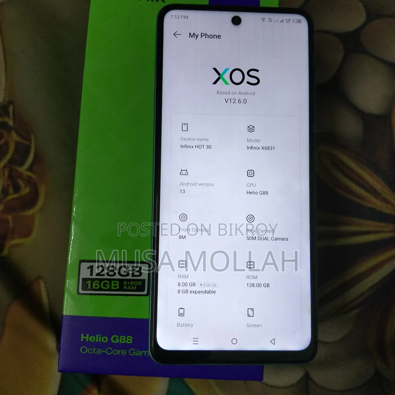 Infinix Hot 30 128 GB Silver