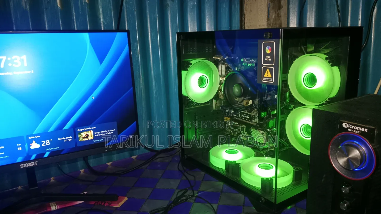 Desktop Computer MSI 16GB AMD Ryzen 5 SSD 256GB