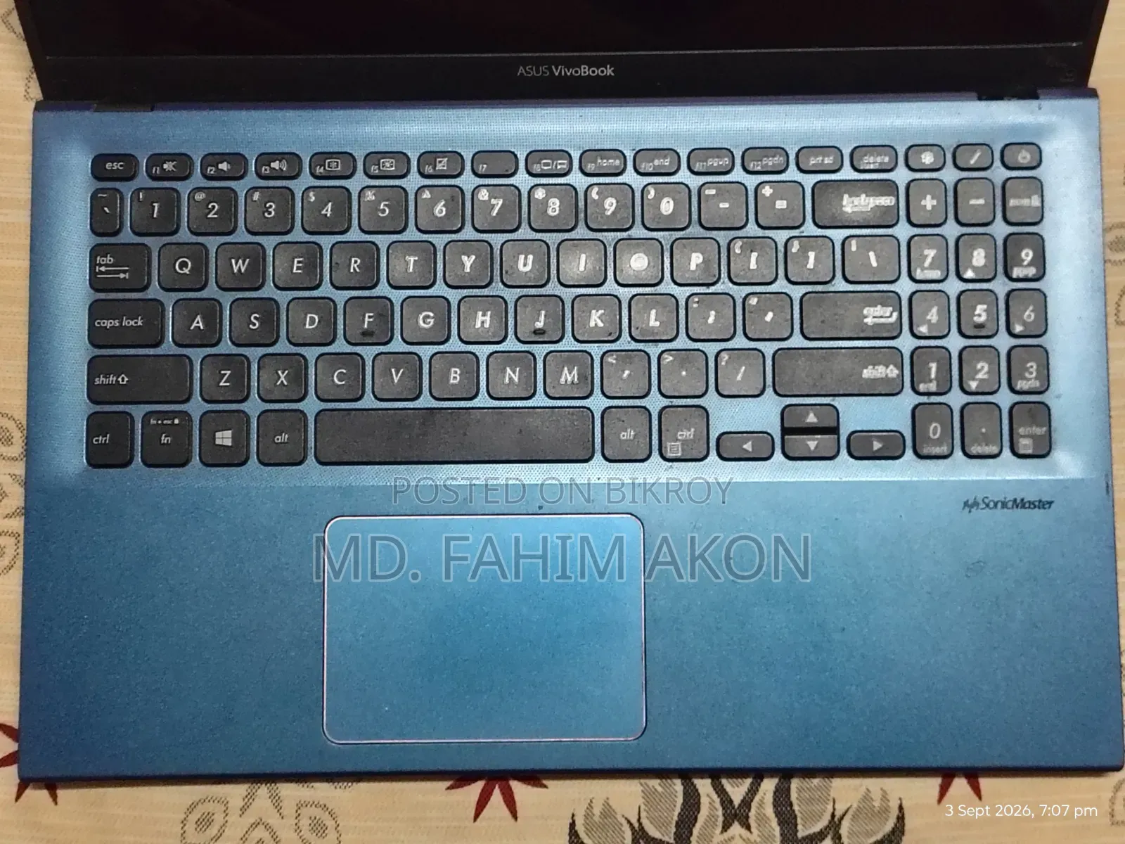 Laptop Asus Vivobook 15 4GB Intel Core i3 SSD 256GB