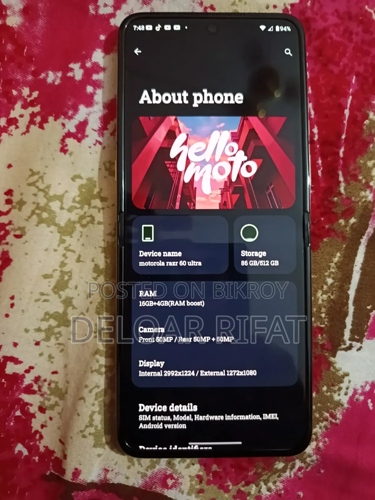 Motorola Razr 60 Ultra 512 GB Gold