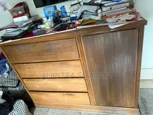 সেগুন কাঠের ওয়ারড্রোব (সাইড ক্যাবিনেট সহ)