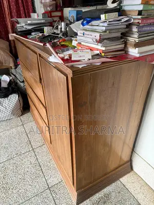 সেগুন কাঠের ওয়ারড্রোব (সাইড ক্যাবিনেট সহ)