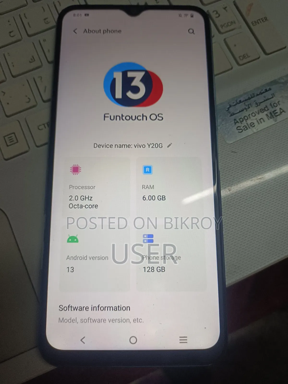 Vivo Y20 64 GB Blue