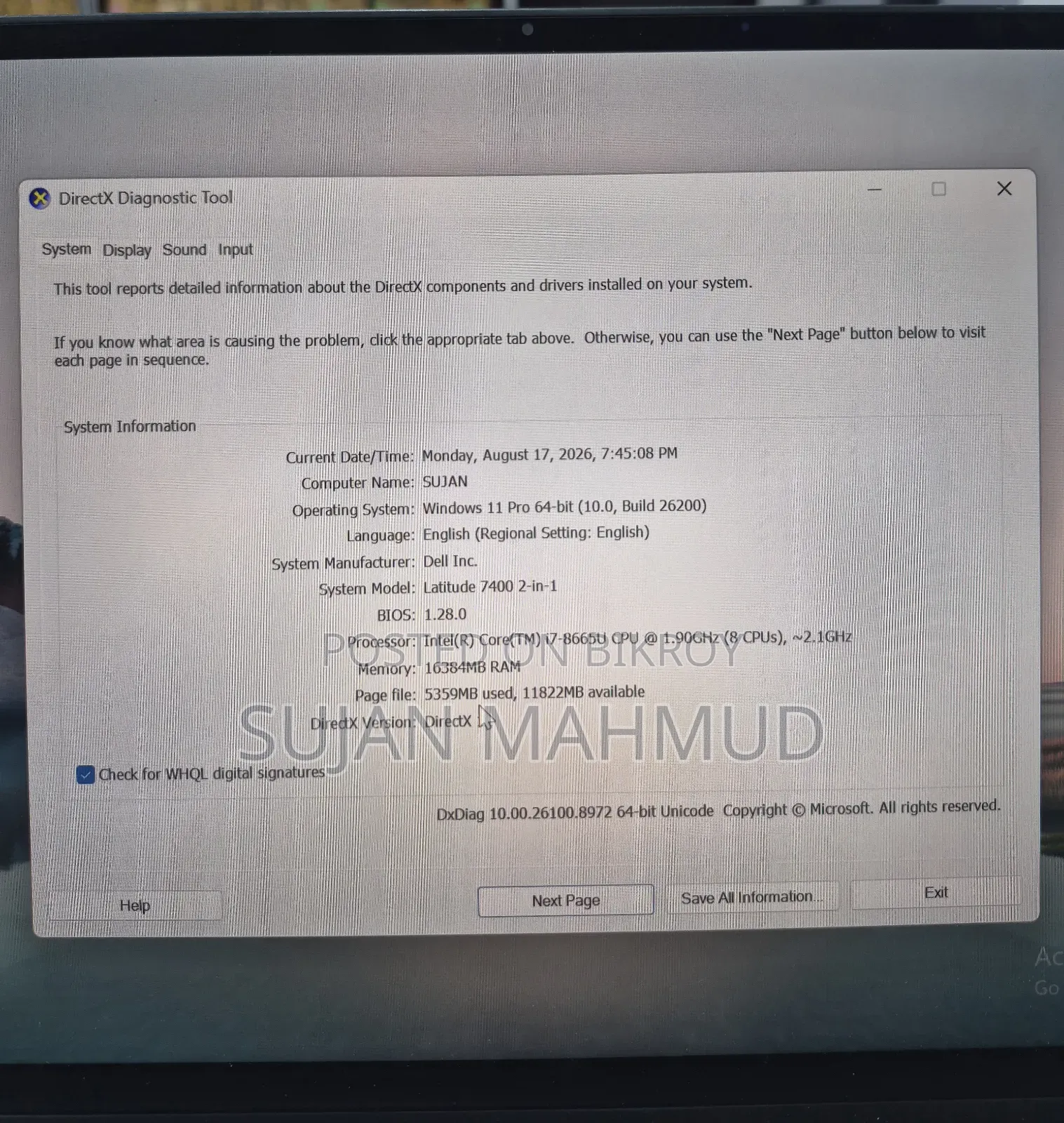 Laptop Dell Latitude 7400 2-in-1 16GB Intel Core i7 SSD 512GB