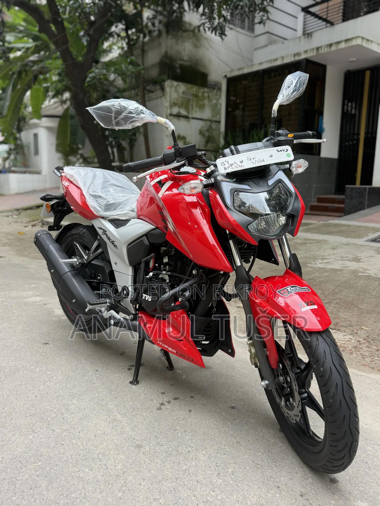 New TVS Apache RTR 160 4V 2026 Red