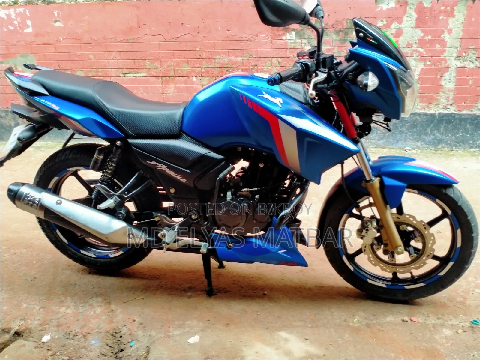 TVS Apache RTR 160 2V ABS 2024 Blue