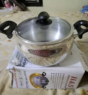 H&S Aluminum Cookware (Haripan With GlassLid)**5 Liters**