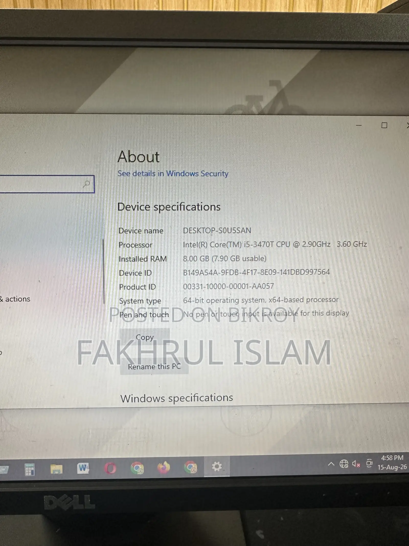 Desktop Computer 8GB Intel Core i5 HDD+SSD 1T