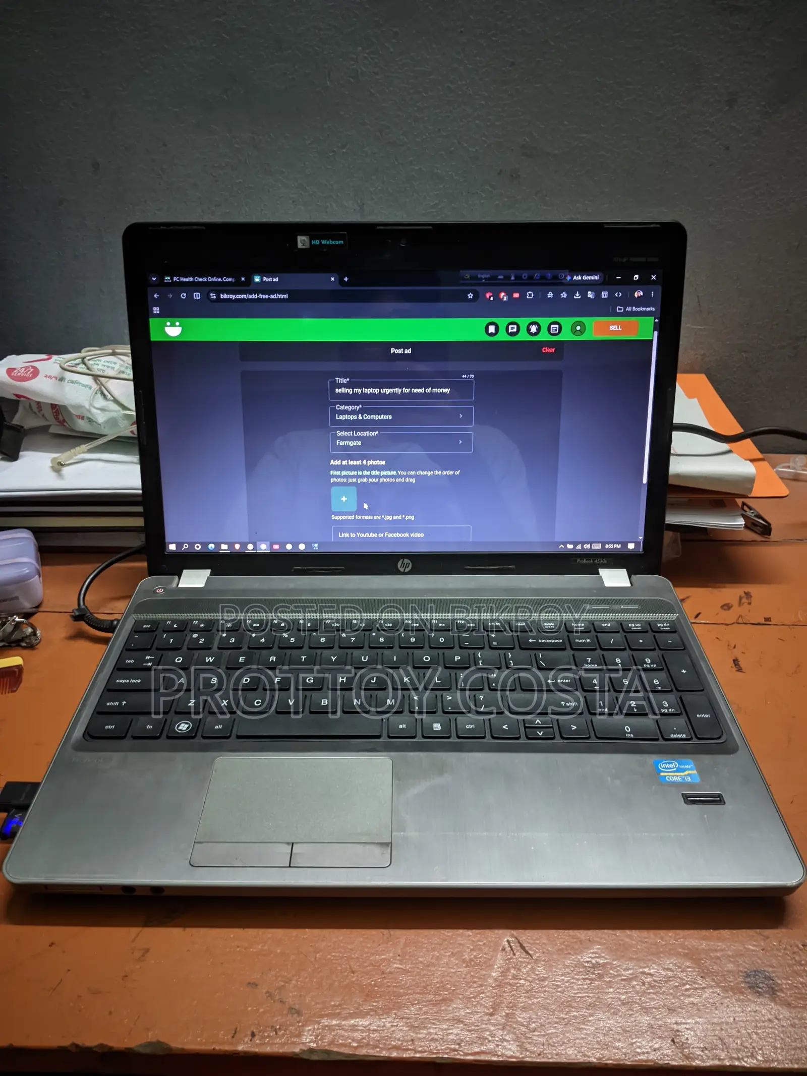 Laptop HP ProBook 4530S 12GB Intel Core i5 SSD 256GB