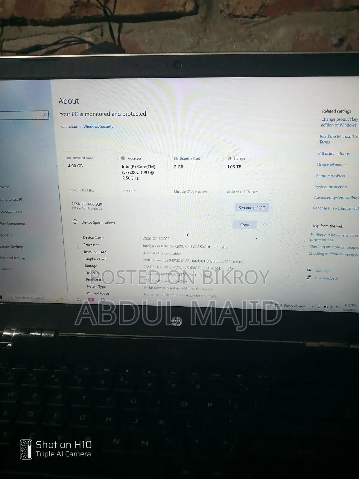 Laptop HP Pavilion x360 4GB Intel Core i5 HDD+SSD 1T